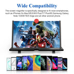 16 Screen Magnifier -3D Hd Mobile Phone Magnifying Projector Screen Enlarger For Movies, Videos, And Gaming-Foldable Phone Stand