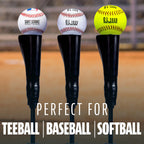 Franklin Sports Portable Batting Tee - Industrial Grade Adjustable Baseball And Softball Hitting Tee - Weighted Base For Stabili