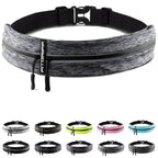 Fitgriff Running Belt For Men & Women - Secure Jogging Pouch For Phone, Keys & Essentials - For All Cell Phones (Grey 2, 33.5'' 