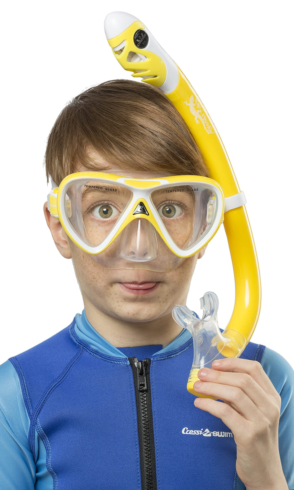 Cressi Pegaso & Iguana Dry, Yellow/White, One Size