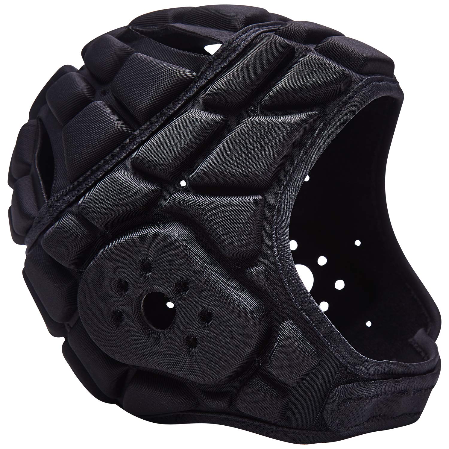 Coolomg Soft Football Helmet 7V7 Soft Shell Rugby Flag, Padded Headgear Soccer Goalie Goalkeeper Head Protector Adjustable For Y