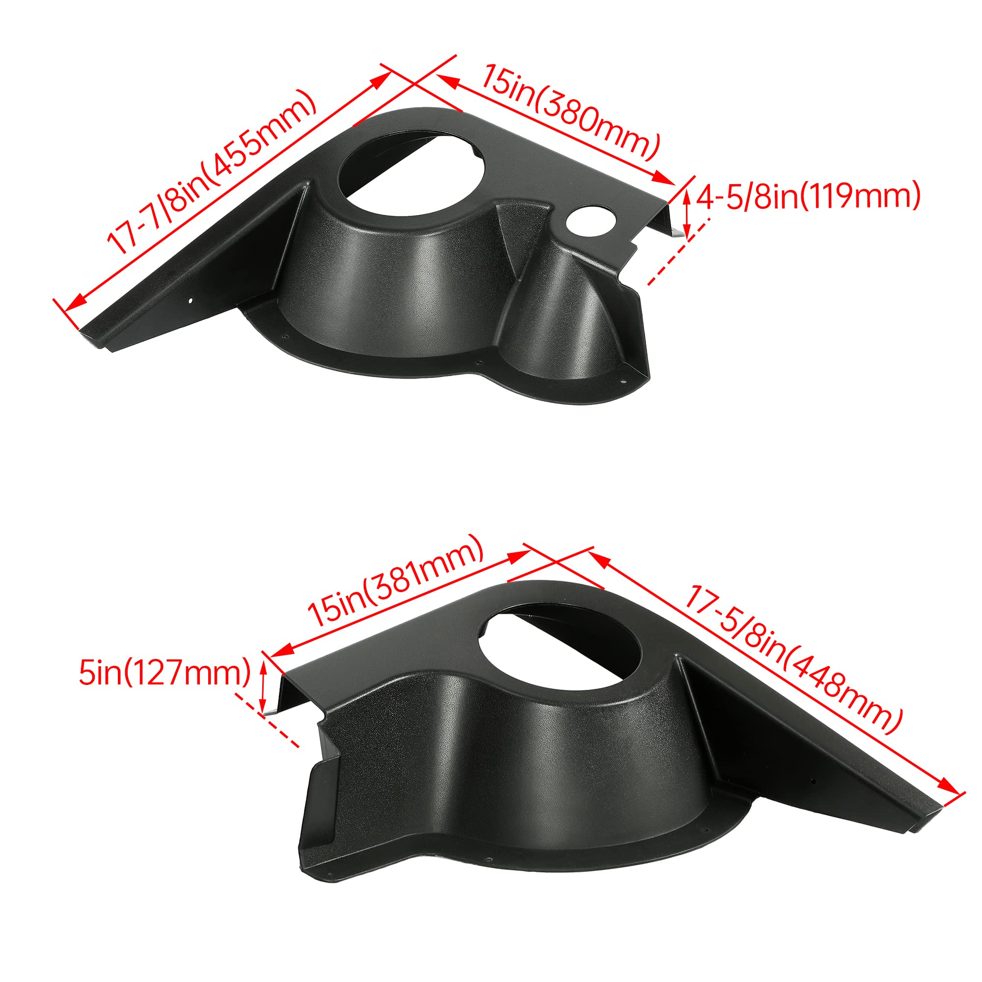 Hecasa Golf Cart Speaker Pod Kit Compatible With 1994+ Ezgo Txt Replacement For 627153 Plastic Black