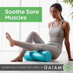 Gaiam Essentials Foam Roller, High Density, 36 Inch, Black