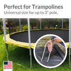 Pinnacle Mercantile 8 Pack Trampoline Wind Stakes Anchors Extra Heavy Duty Galvanized 12 Inch Long 1/2 Inch Round U Shaped Made