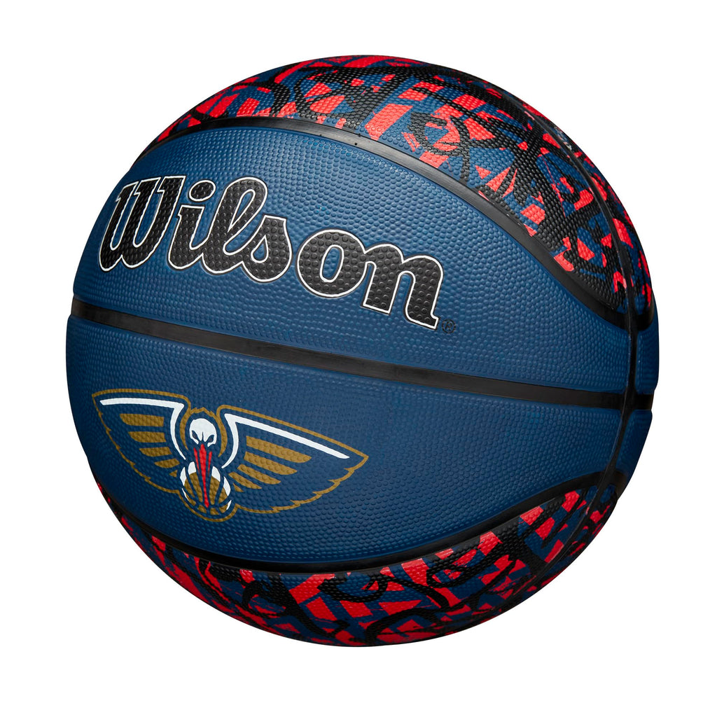 Wilson Nba Team Graffiti Basketball - New Orleans Pelicans, Size 7-29.5''