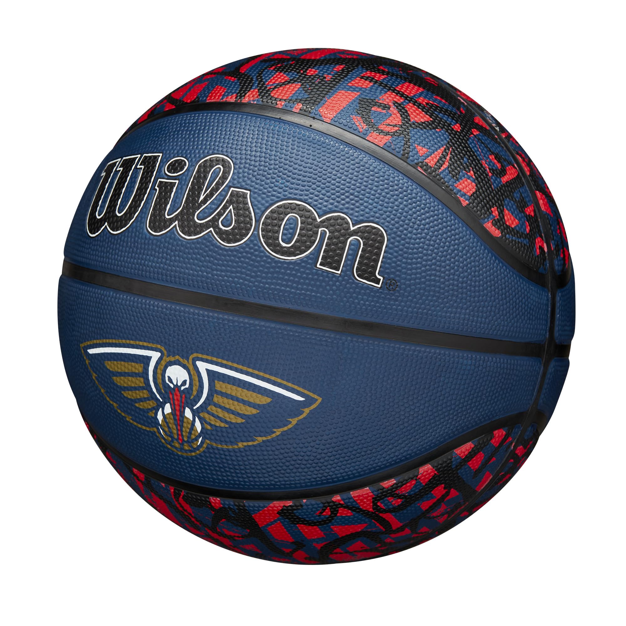 Wilson Nba Team Graffiti Basketball - New Orleans Pelicans, Size 7-29.5''