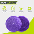Prosourcefit Core Balance Disc Trainer, 14 Diameter With Pump For Improving Posture, Fitness, Stability, Purple