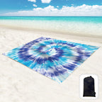 Hiwoss Beach Blanket Waterproof Sandproof Oversized 95X 80,Sand Free Beach Mat With Corner Pockets,Portable Mesh Bag For Beach F