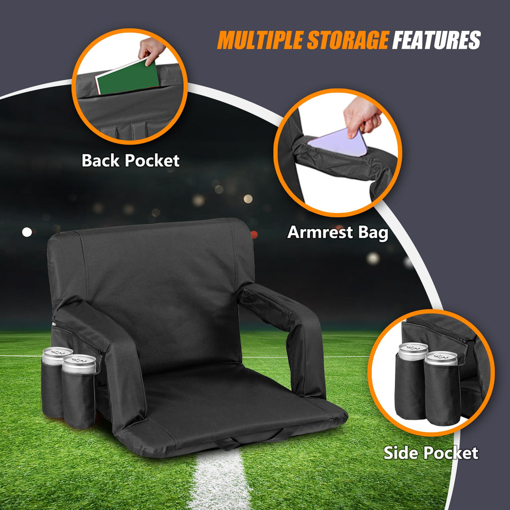 Nova Microdermabrasion Stadium Seats With Back Support And Cushion Bleacher Seat Chairs Stadium Seats For Bleachers Portable 2 P