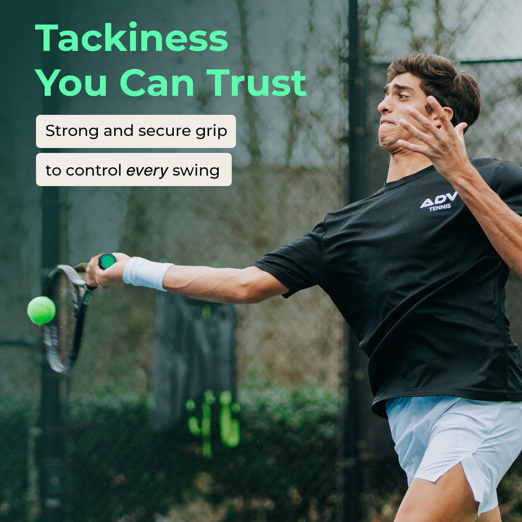 Adv Maxtac Tacky Tennis Racket Grip Tape - Extremely Sticky Tennis Overgrips - Non-Slip, Razor-Thin & Easy To Use Pro Volt Yello