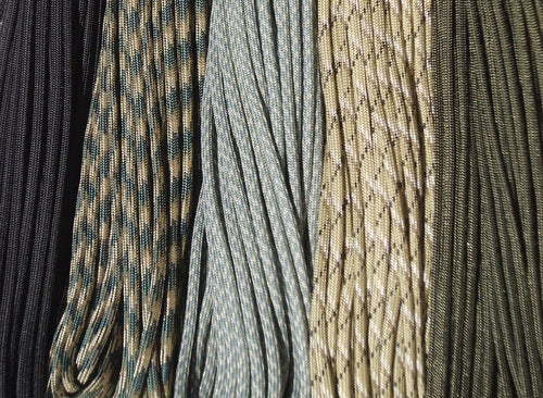 550 Paracord - Five Colors 100 Feet Total By The Paraloft