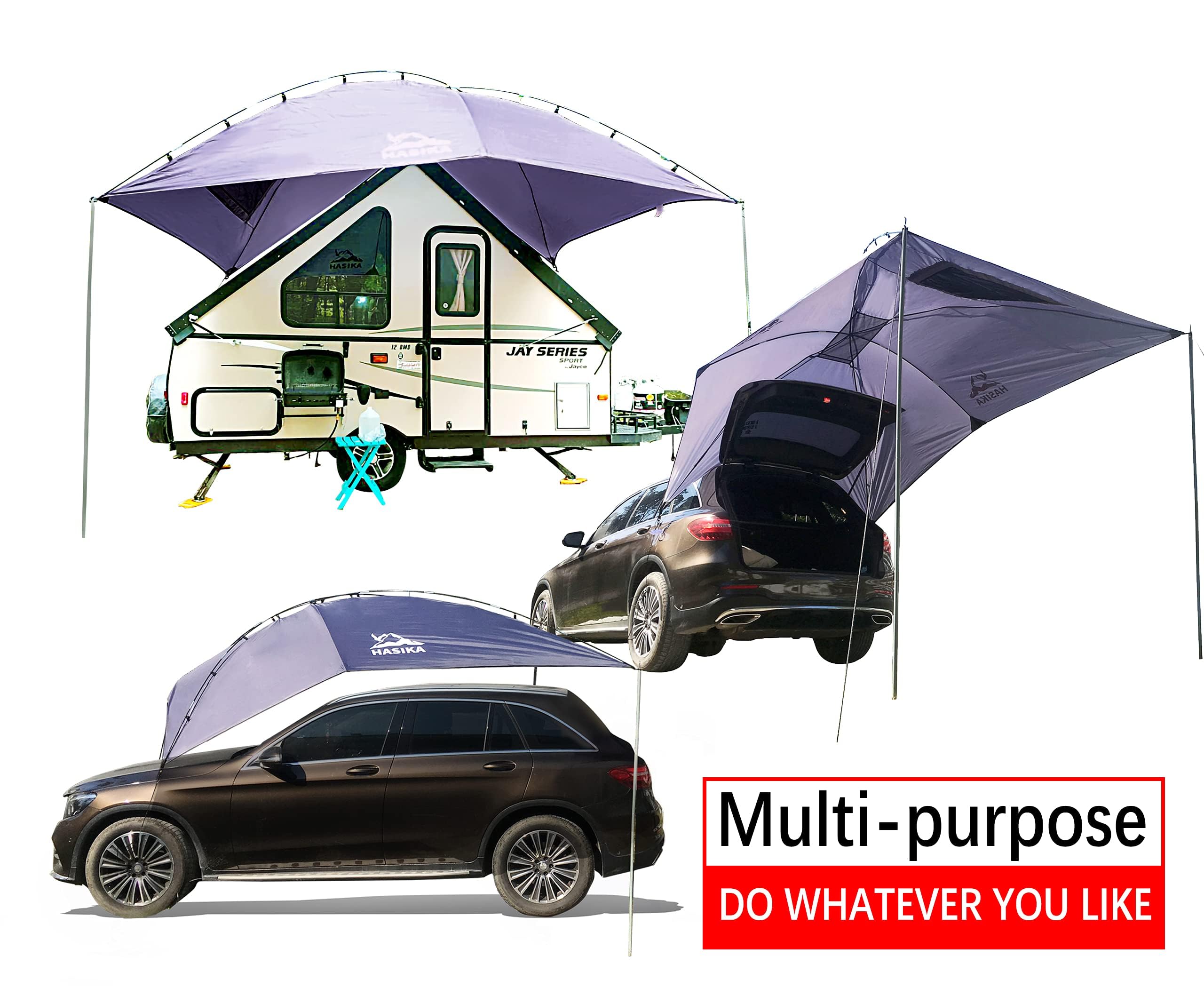 Versatility Camping Tent For Truck Bed,Suv Rving, Van,Trailer And Overlanding Portable Teardrop Awning Canopy Tear Resistant Tar