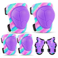 FIODAY Knee Pads for Kids Protective Gear Set Adjustable Kids Knee Pads and Elbow Pads with Wrist Guard for Girls Roller Skates 