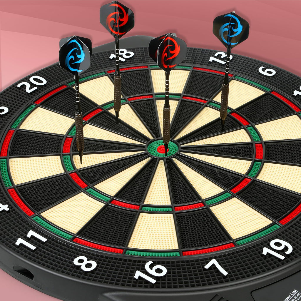 Electronic Dart Board, Soft Tip Dartboard Set 40 Games, 427 Variants Digital Electric Dart Boards With Colorful Led, 6 Darts, 10