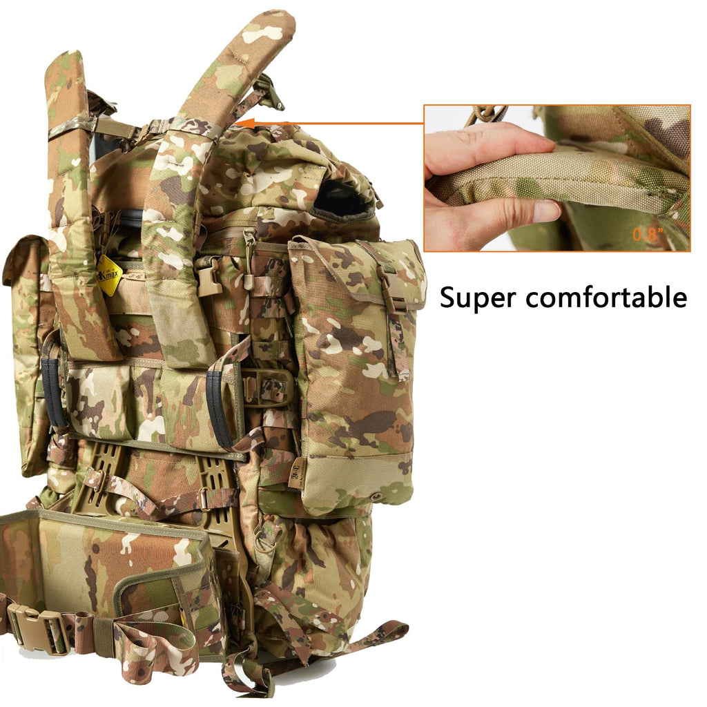 Mt Filbe 100L+ Modular Tactical Backpack System Military Rucksack With External Abs Frame, Detachable Assault Pack & Hydration C