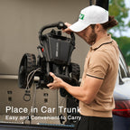 Kvv Electric Golf Push Cart With Remote Control, Smallest Folding Size, Suitable For All Terrains, Lightweight And Super Compact