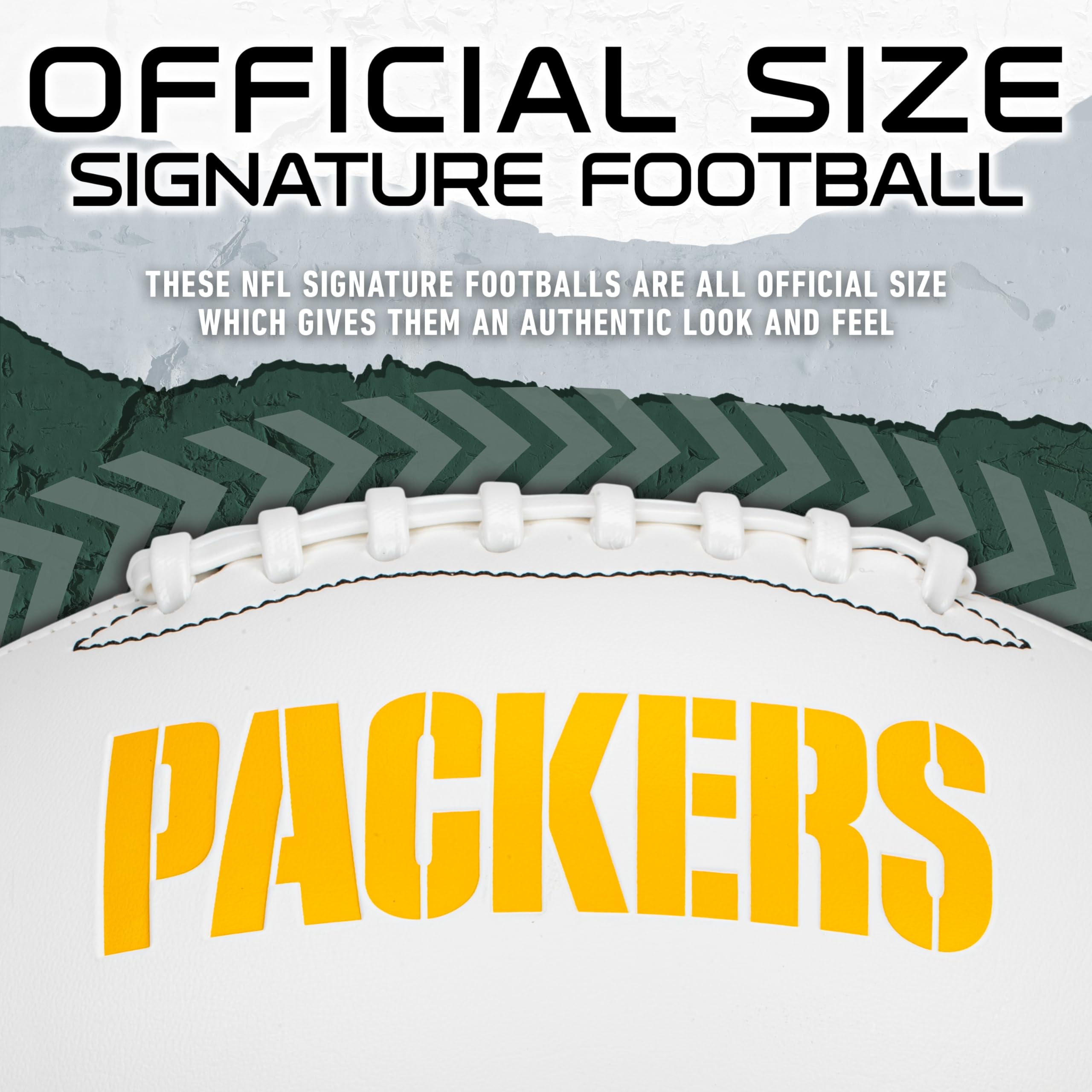 Franklin Sports Nfl Green Bay Packers Autograph Football - Official Size White Panel Souvenir Football For Autographs + Signatur