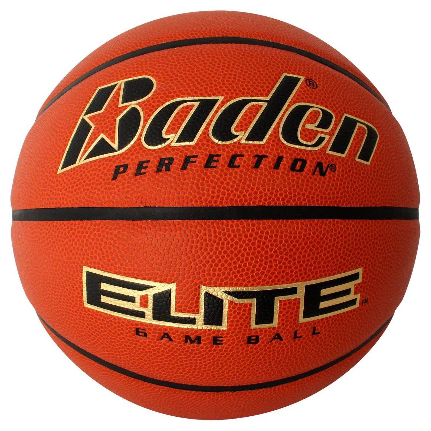 Baden Elite Indoor Game Basketball - Size 7 (29.5''), Orange