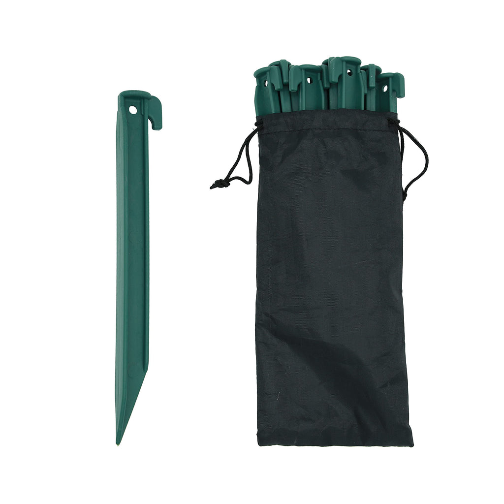 Camping Beach Tent Stake Pegs For Sand,12 Pack Tarp Stakes 9 Inch Canopy Stakes With Pouch, Plastic Light Ground Stakes For Camp