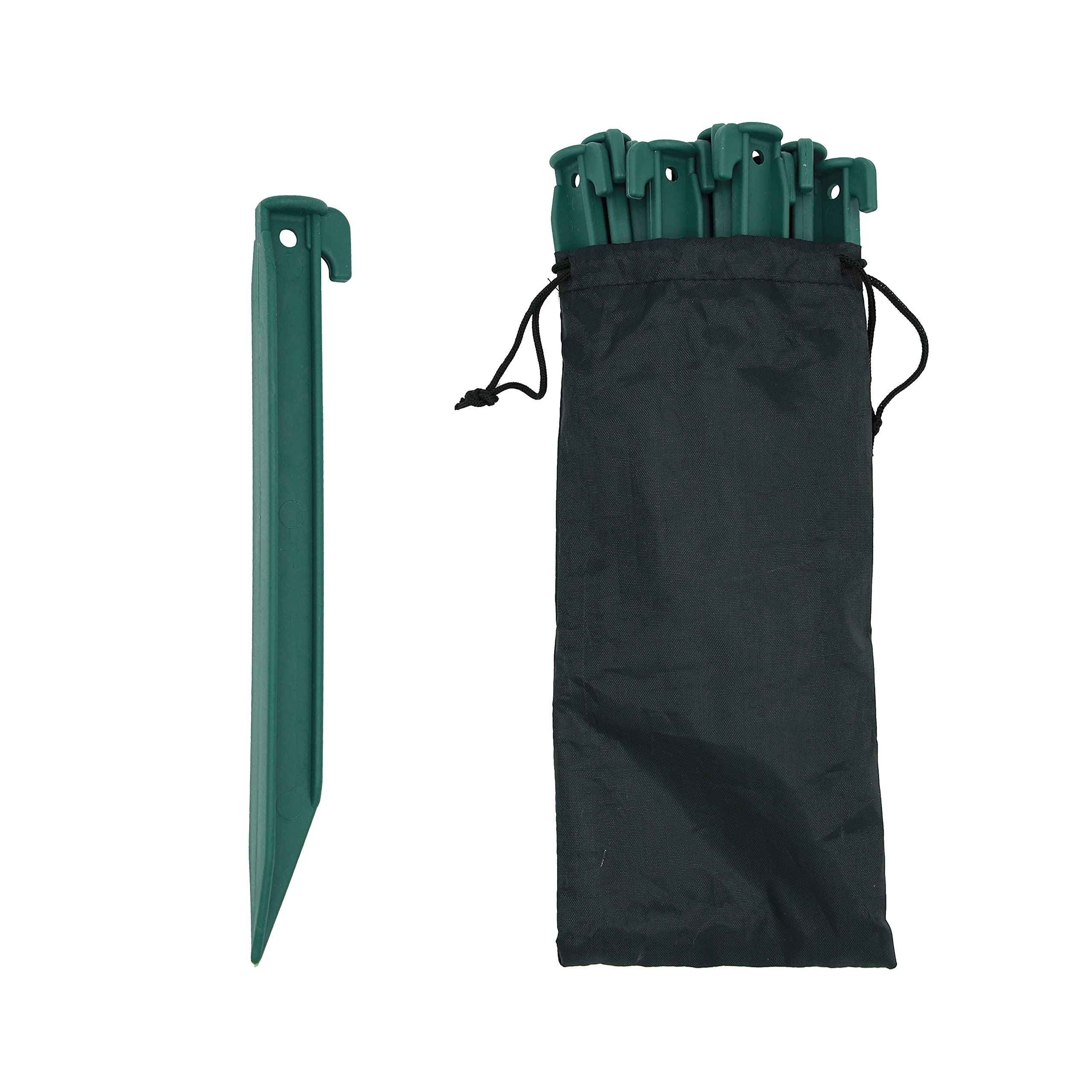 Camping Beach Tent Stake Pegs For Sand,12 Pack Tarp Stakes 9 Inch Canopy Stakes With Pouch, Plastic Light Ground Stakes For Camp
