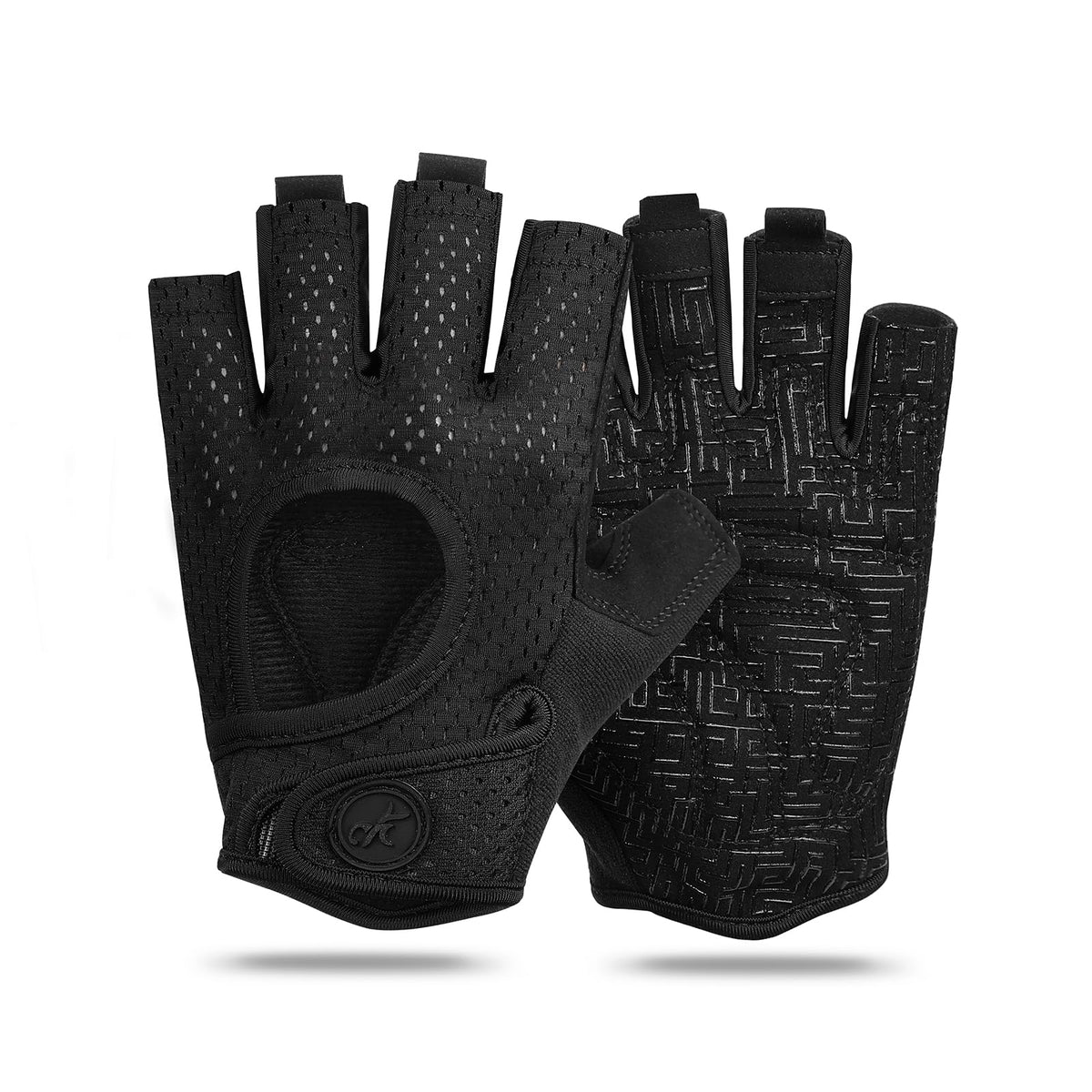MOREOK Workout Gloves for Men/Women [3/4 Finger] [Curved Open Back] Gloves for Weightlifting,Exercise,Training,Pull ups,Fitness
