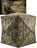 TIDEWE Hunting Blind 270See Through with Carrying Bag, 1-2 Person Pop Up Ground Blinds, Portable Resilient Hunting Tent (Forest 