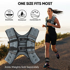 APEXUP 30lbs Weighted Vest Men Women, Weight Vest for Women Workout Equipment for Strength Training Running (Grey)