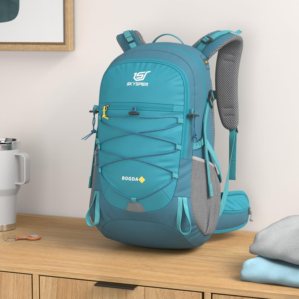 Skysper Hiking Backpack For Men Women, 35L Travel Backpack Waterproof Camping Backpack Outdoor Lightweight Daypack(Teal)