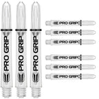Target Darts 3 X Sets Of Clear Pro Grip Shaft Intermediate - 9 In Total