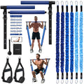 ALongSong Portable Pilates Bar Kit with Resistance Bands Natural Latex, Adjustable Exercise Equipment Multifunctional Yoga Pilat