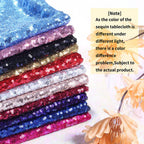 Fyledaee Sequin Tablecloth Square Baby Blue 90X90 Inch Glittering Shimmer Tablecloth For Wedding Baby Shower Birthday Party Dinn