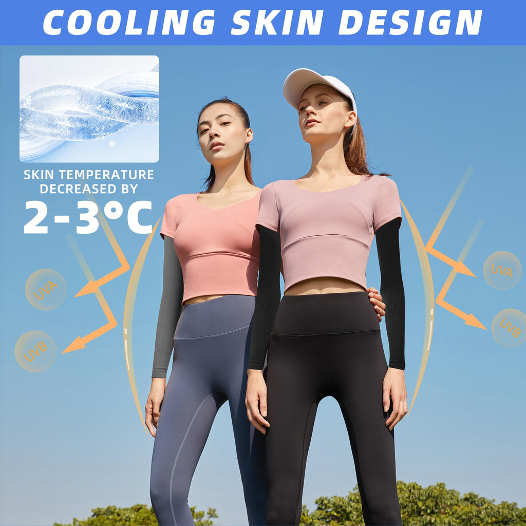 Bhytaki 4 Pairs Uv Sun Protection Arm Sleeves, Upf 50 Sports Cooling Arm Compression Sleeves For Men Women Teenager