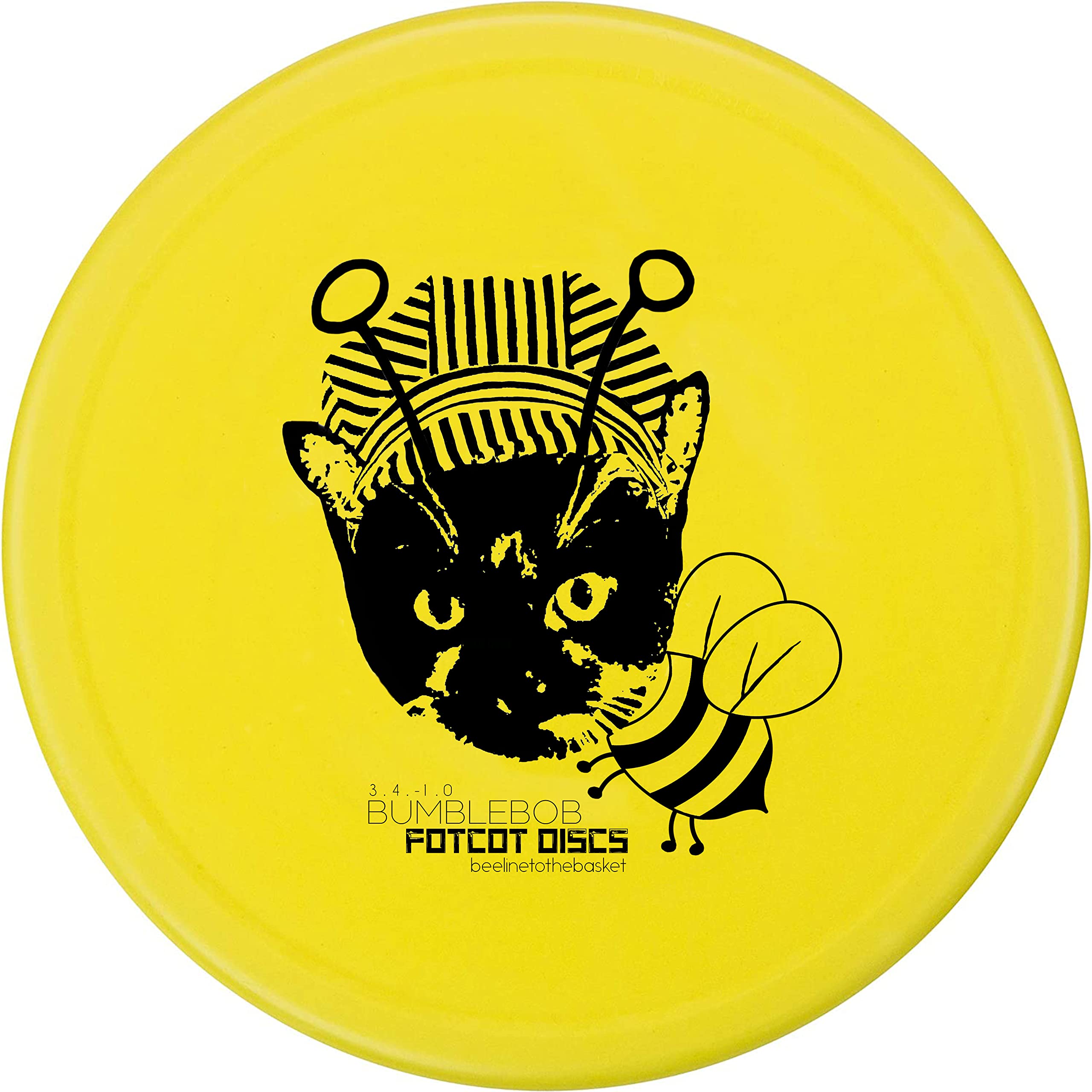 Fotcot Discs Bumble Bob Putter Disc Golf Approach Pack (1 Putter, Rainbow Stamp, Yellow Disc)