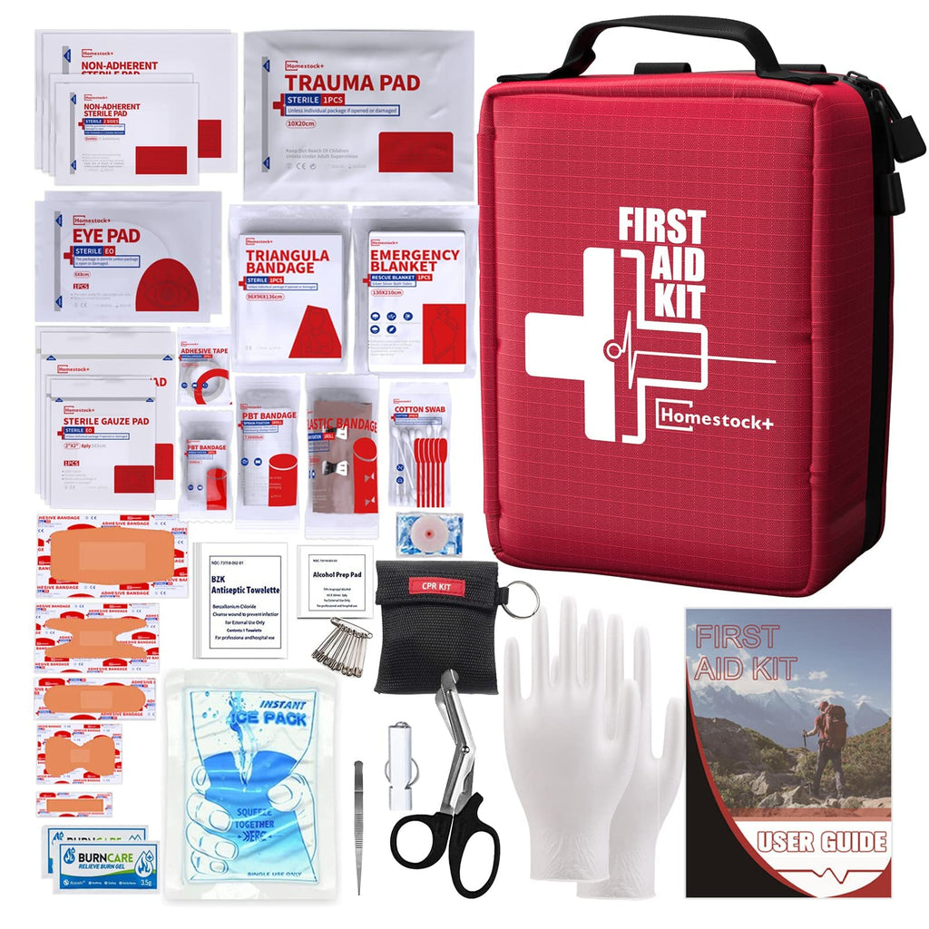 [New Upgrade] Professional First Aid Kits, First Aid Trauma Kit With Labelled Compartments Molle System For Car, Hiking, Backpac