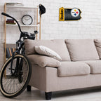 Rico Industries Nfl Football Pittsburgh Steelers State Shape Shape Cut Pennant - Home And Living Room D  Cor - Soft Felt Ez To H