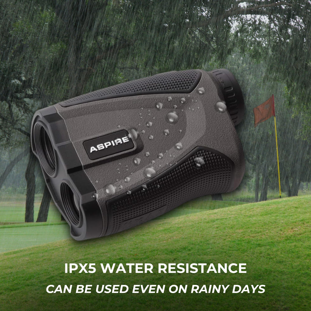 Aspire Golf Platinum Laser Rangefinder With Slope, 6X Magnification, 1000 Yards, Pin Seek, Target Lock, Vibration Alert, Noise F
