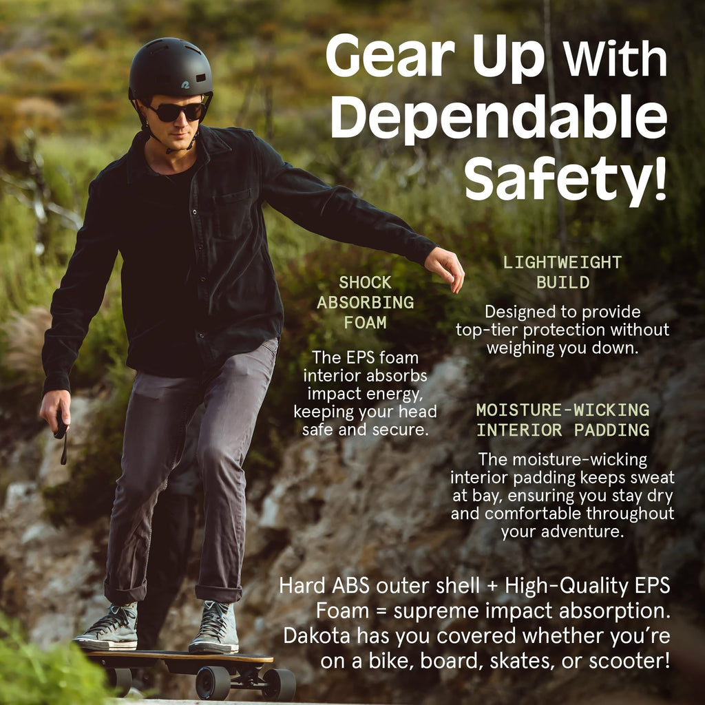 Retrospec Dakota Bicycle / Skateboard Helmet For Adults - Commuter, Bike, Skate, Scooter, Longboard & Incline Skating - Impact R
