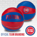 Franklin Sports Nba Detroit Pistons Toy Basketballs - 2 Pack Of Kids Soft Mini Basketballs For Over The Door + Indoor Hoops - Nb