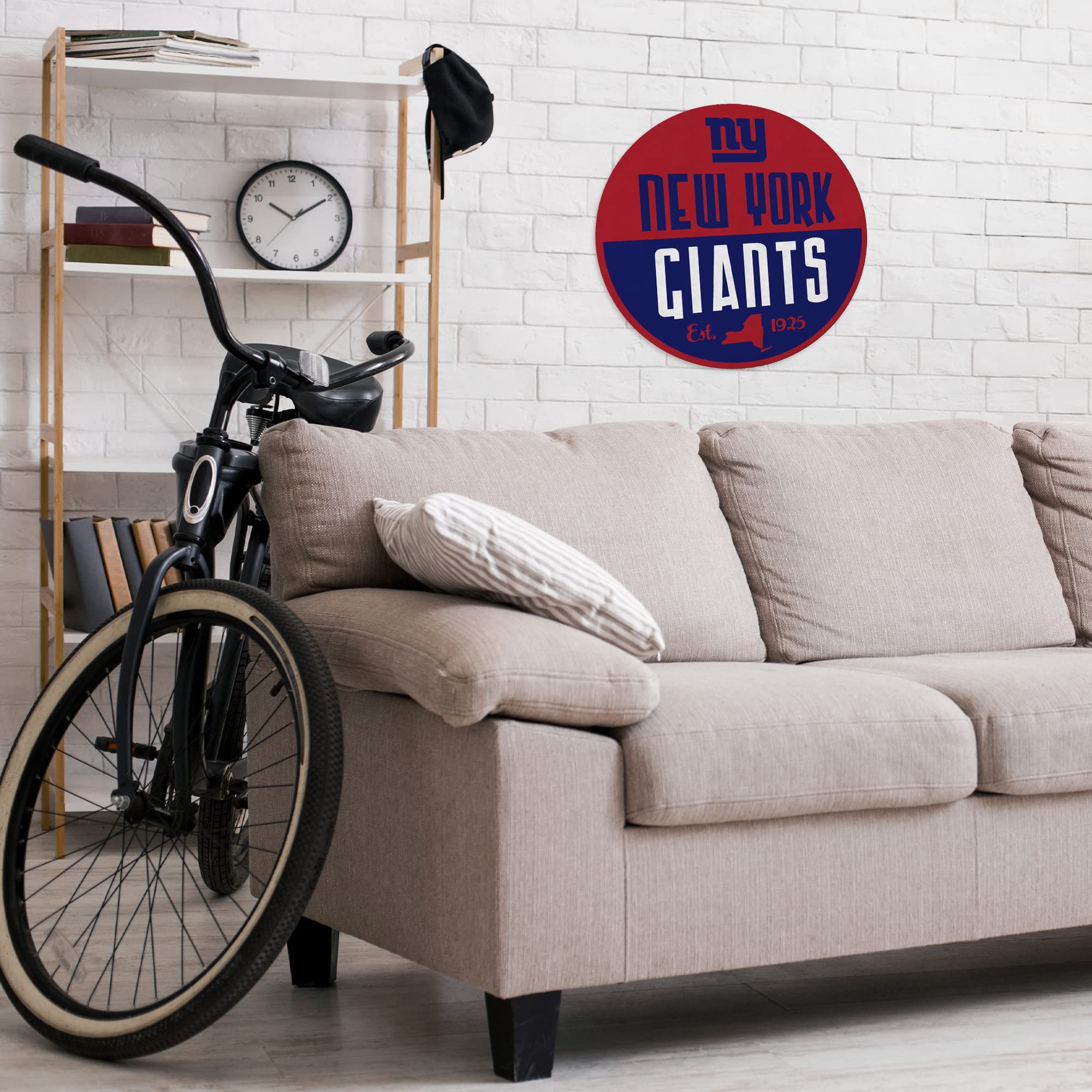 Rico Industries Nfl Football New York Giants Classic Shape Cut Pennant - Home And Living Room D  Cor - Soft Felt Ez To Hang