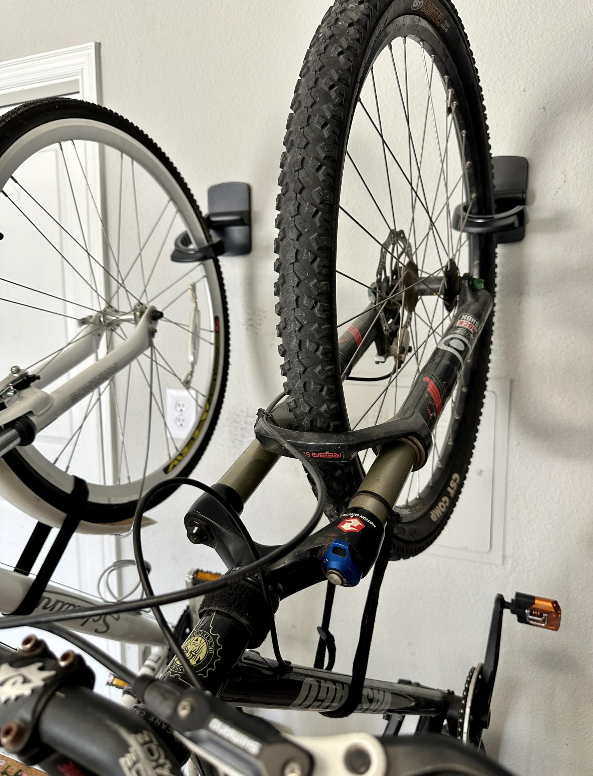 Duck Easymounts Bike Hanger - Heavy Duty Wall Mount Bicycle Rack For Garage Organization & Storage - No Tool Install - Up To 50