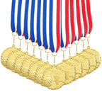 Juvale 12 Pack Basketball Medals For Kids And Adults, Team Participation Trophies, Awards, Party Favors, Red, White, And Blue St