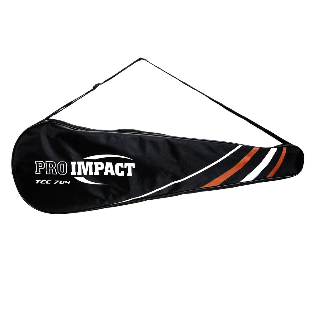 Pro Impact Graphite Carbon Fiber Squash Racket - Full Size Lightweight - With Carry On Cover & Durable Strings - Made Of Pure Gr