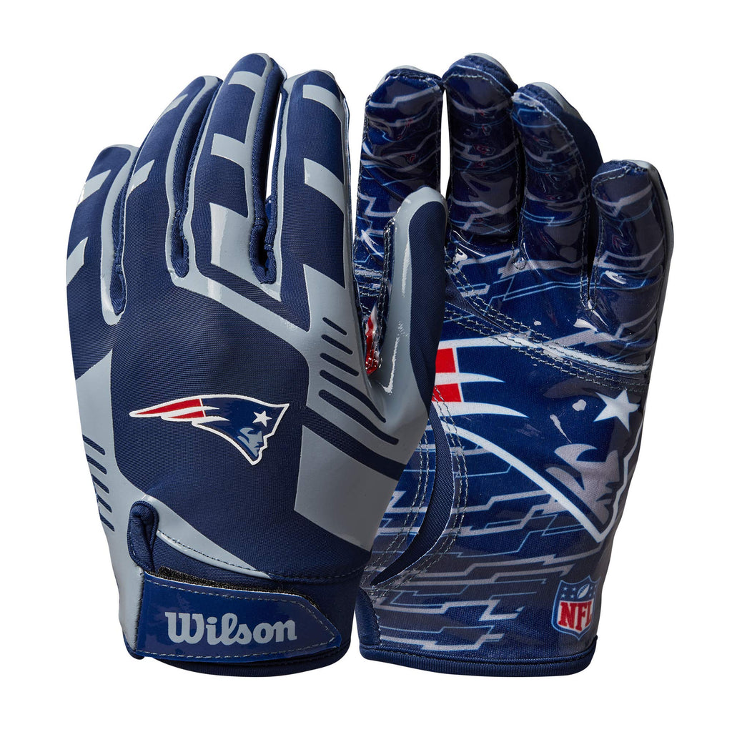 Wilson Nfl Stretch Fit Football Gloves - Youth, New England Patriots
