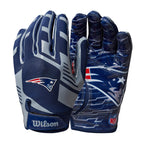 Wilson Nfl Stretch Fit Football Gloves - Youth, New England Patriots