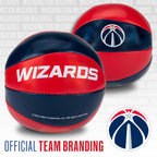 Franklin Sports Nba Washington Wizards Toy Basketballs - 2 Pack Of Kids Soft Mini Basketballs For Over The Door + Indoor Hoops -