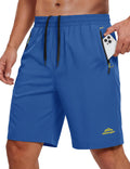 MAGCOMSEN Hiking Shorts for Men 9 Lightweight Quick Dry Stretch Gym Athletic Work Fishing Mens Blue Summer Casual Shorts