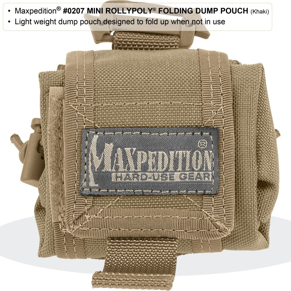 Maxpedition Mini Rollypoly Folding Dump Pouch (Khaki)