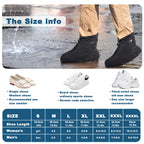 Wfarh Shoe Covers With Zipper, Waterproof Hard Sole Version Shoe Covers For Rain, Reusable Silicone Non Slip Shoe Covers Outdoor