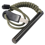 Bayite 4 Inch Survival Ferrocerium Drilled Flint Fire Starter, Ferro Rod Kit With Paracord Landyard Handle And Striker, 4''(Long