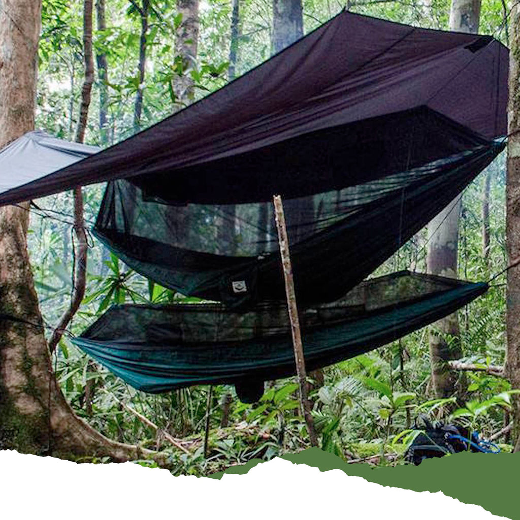 Hammock With Mosquito Net - Fully Reversible Bug Free Hammock Tent, Extra Large Sleeping Space, Bug Proof Netting & Suspension -